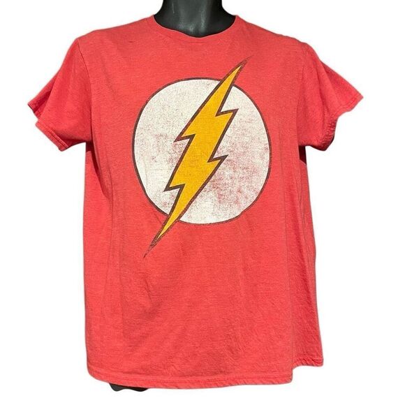 DC Comics The Flash Classic Logo T-Shirt Men’s Medium - Picture 1 of 5